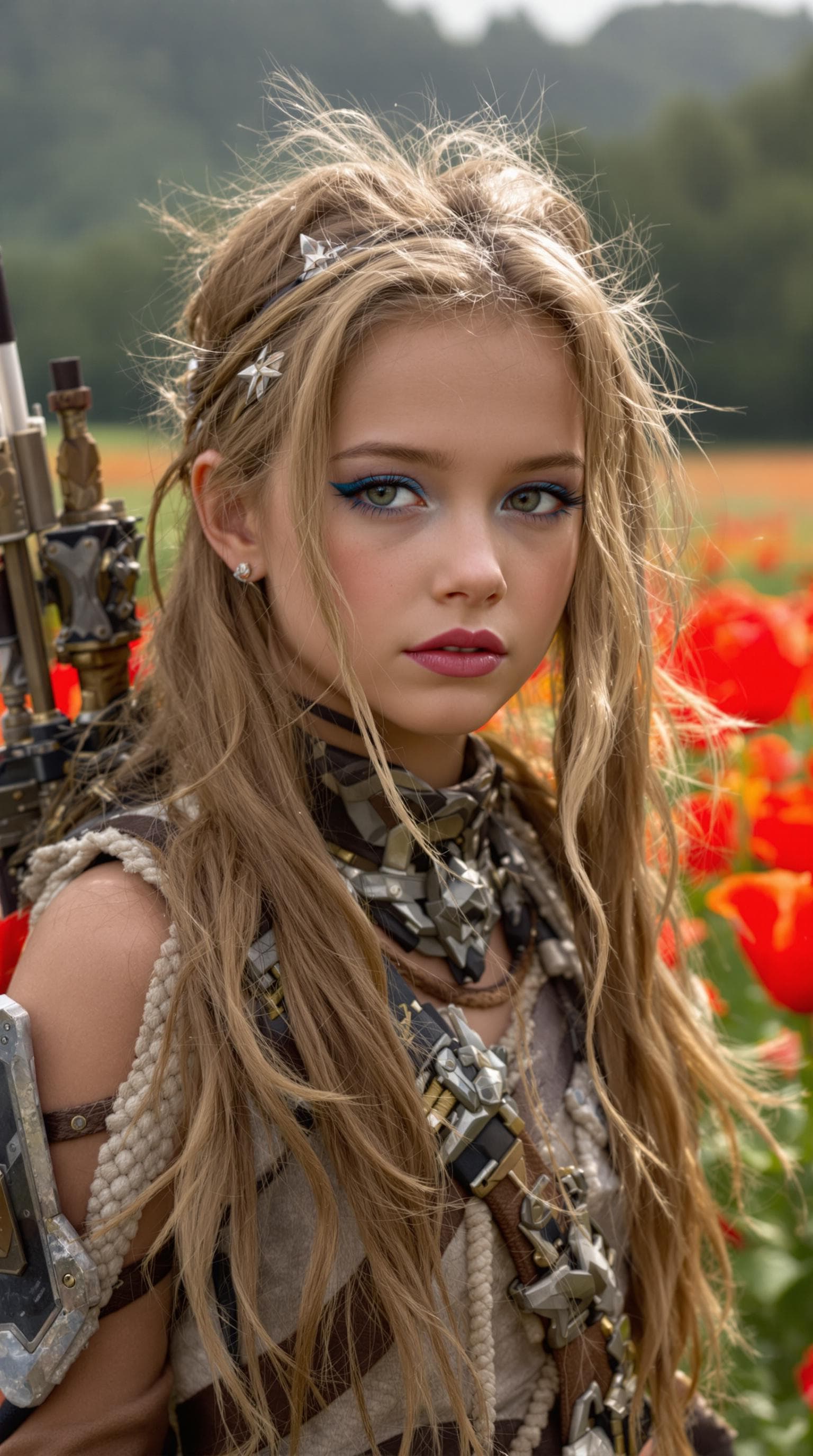 AI generated: a professional photo of a exceptionally beautiful girl in the world, (age 10), (ten year old) of the...