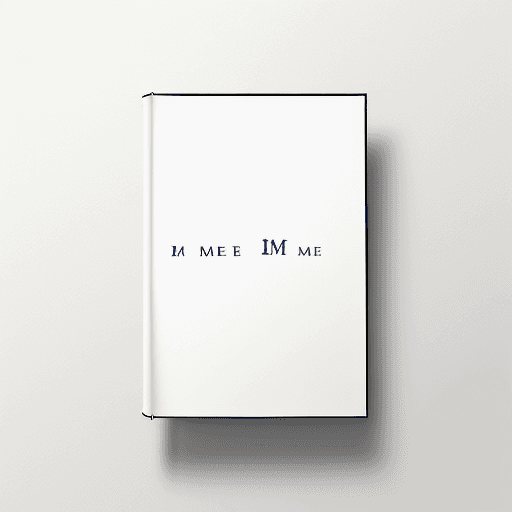 AI generated:  premium book cover design, plain, White, written "I M ME", 2K, 4K