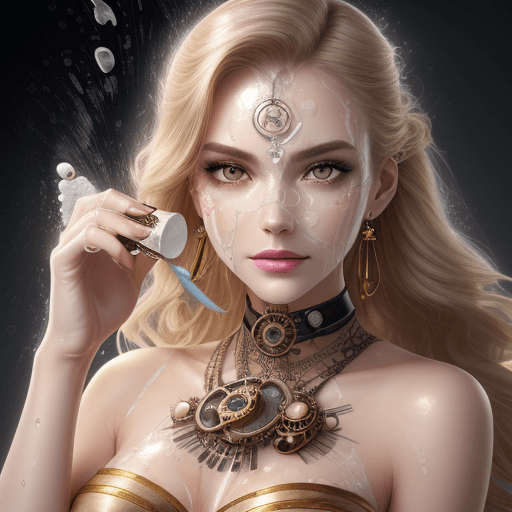 AI generated: Face serum, cosmetics, face cream, highly detalied, steampunk, oktane render, studio lighting, face ...