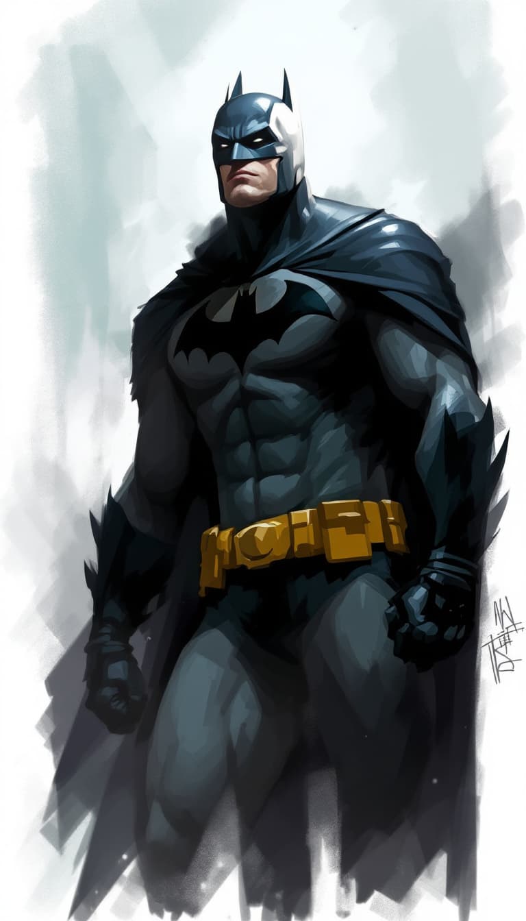 AI generated: digital painting of batman, comics art,, stylized