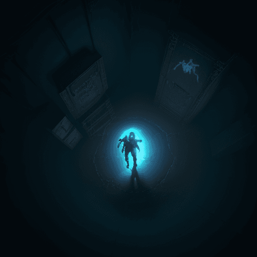 AI generated: Cinematic Lighting,realistic,style of a Doom,from above,out-of-frame censoring,game cg,cowboy shot,B...