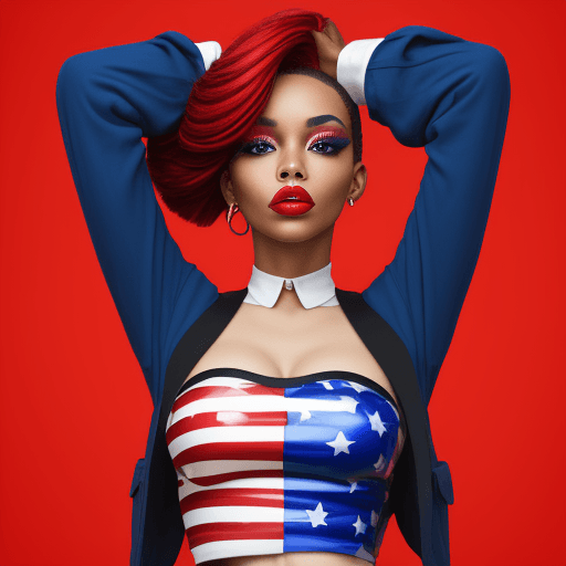AI generated: bold beauty, artistic expression, empowered style, visualimpact, hairstyleinnovation, fashionphotogr...