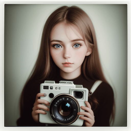 AI generated: Polish girl, 18-21 years old, brown hair, high-quality photo portrait, shot on a Polaroid camera, do...