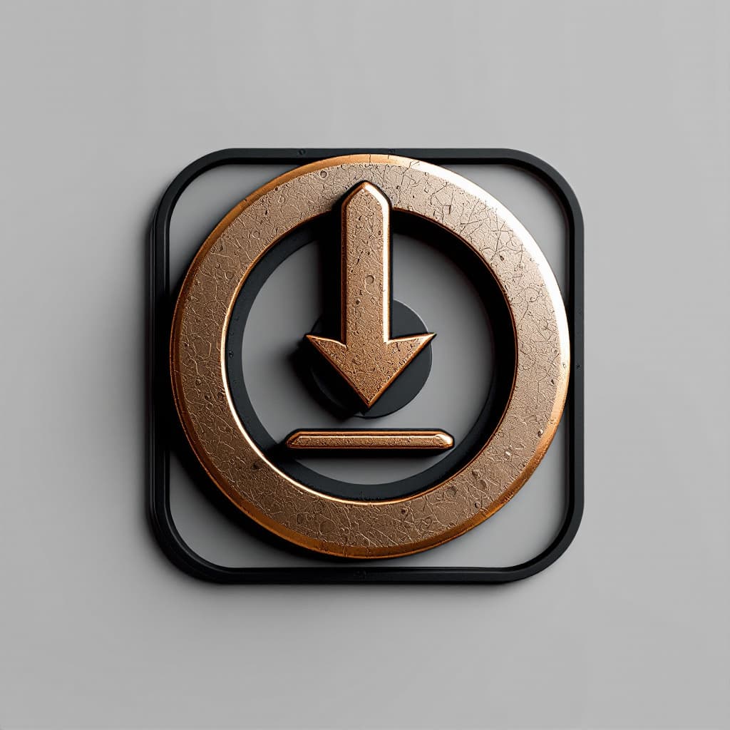 AI generated: A beautiful icon in black on a white background representing an installation software symbol.