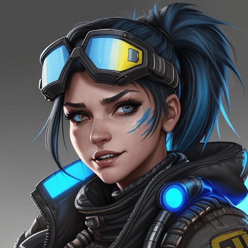 AI generated: Rampart female character from Apex legends,(ultra-detailed:1.6), extremely detailed face, masterpiec...