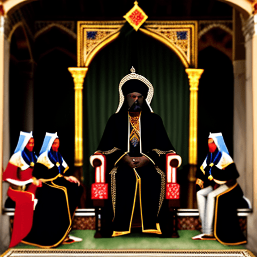 AI generated: Topkapi Palace harem
Generate an image portraying the Chief Black Eunuch overseeing the Imperial Har...