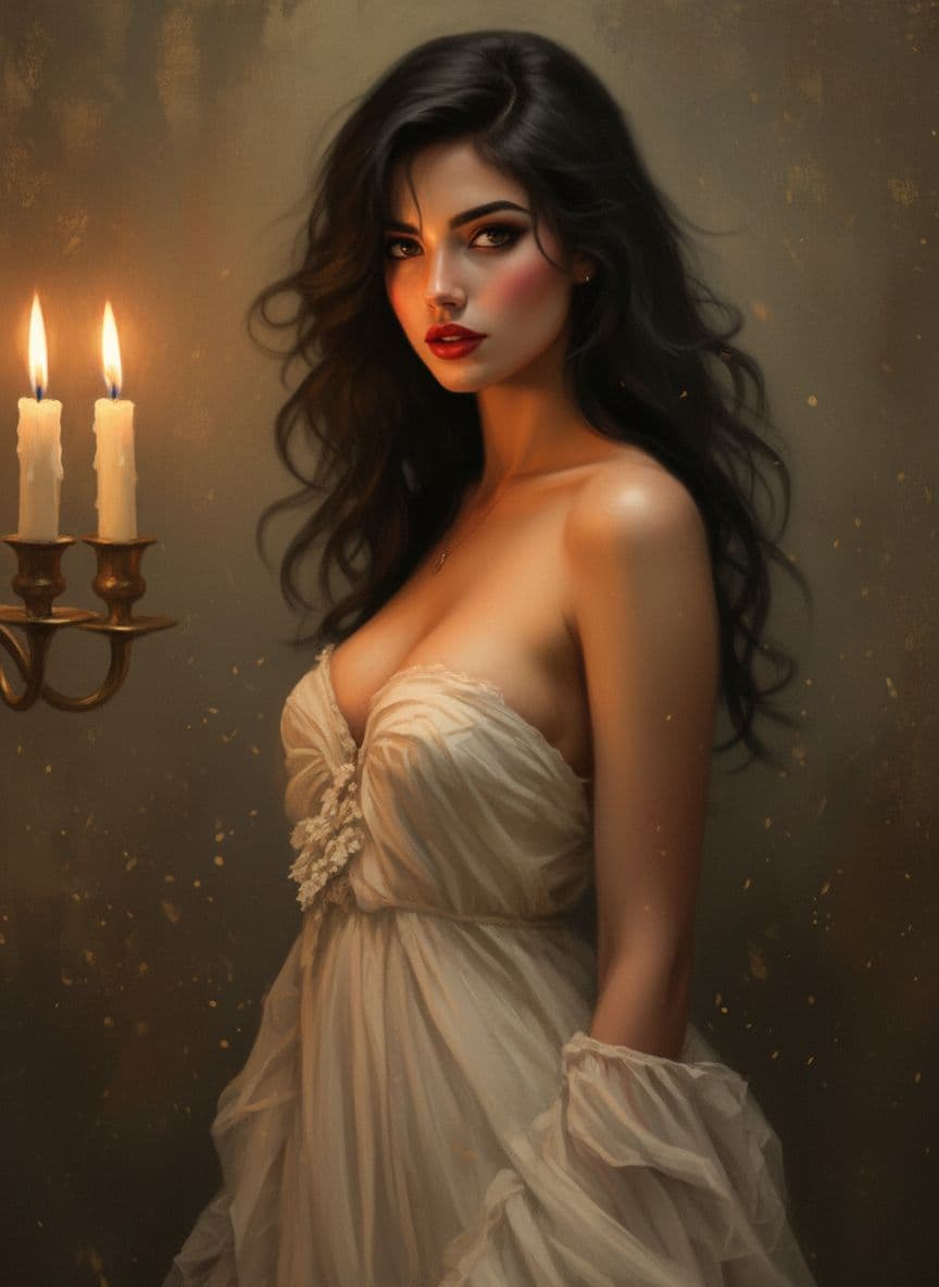 AI generated: by candlelight