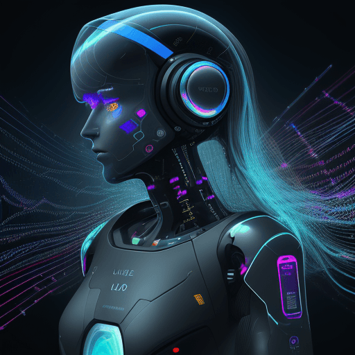 AI generated: digital
, hologram, bigdata, high technology, sound wave, digital landscape, neural network, Humano...