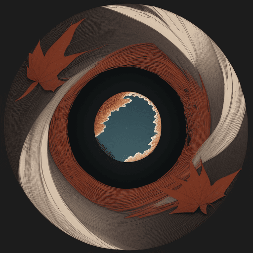 AI generated: Illustration of autumn, Proportion, Vortex background, Heroic theme, Drypoint, Tweening, Skyboxes --...