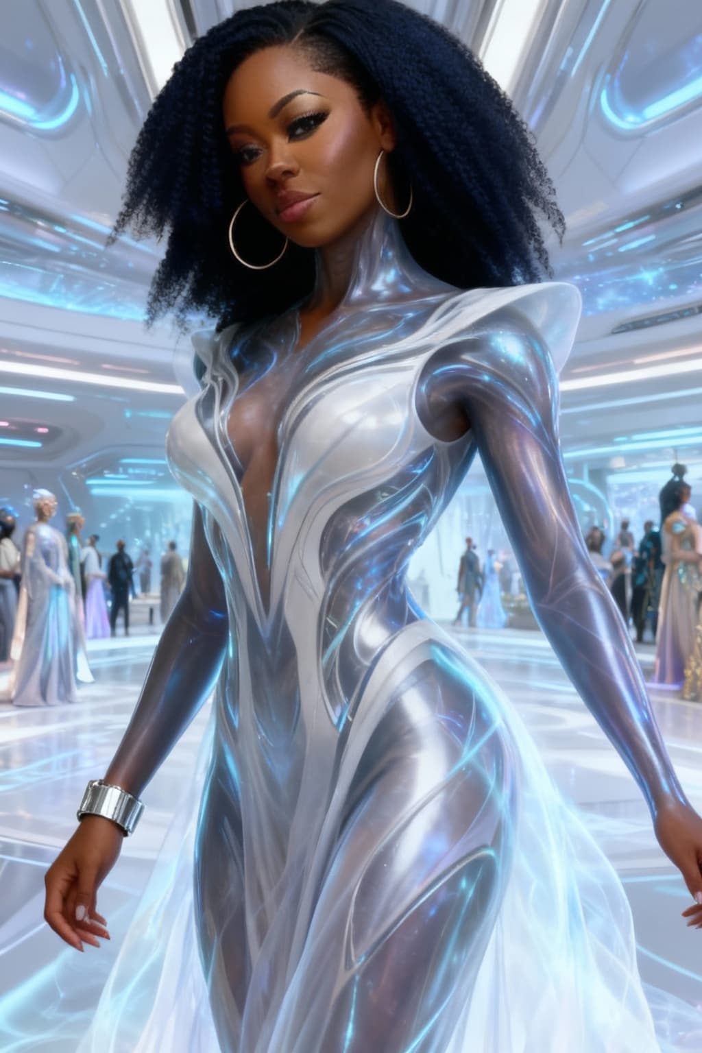 AI generated: Transform all characters into elegant, anatomically refined images of human or alien culture. Preser...
