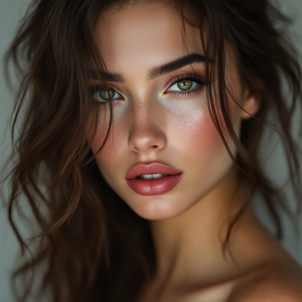 AI generated: fashion photography, cover photo, sexy female model facing the camera, big chest, shot on Sony A7 II...