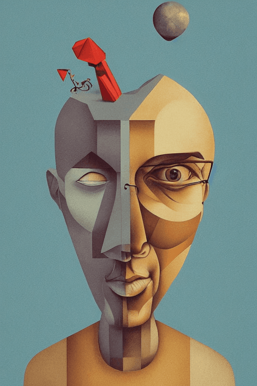 AI generated: by gediminas pranckevicius, by mikhail larionov geometric, ecstatic astigmatism. a beautiful print o...