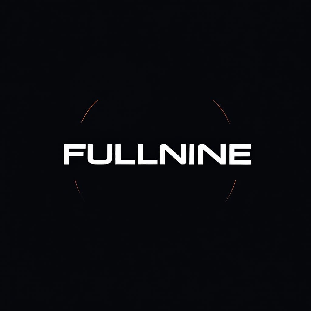 AI generated: 
logo for a gym with the name FullNine in the middle of the logo. The colors have to be black and or...
