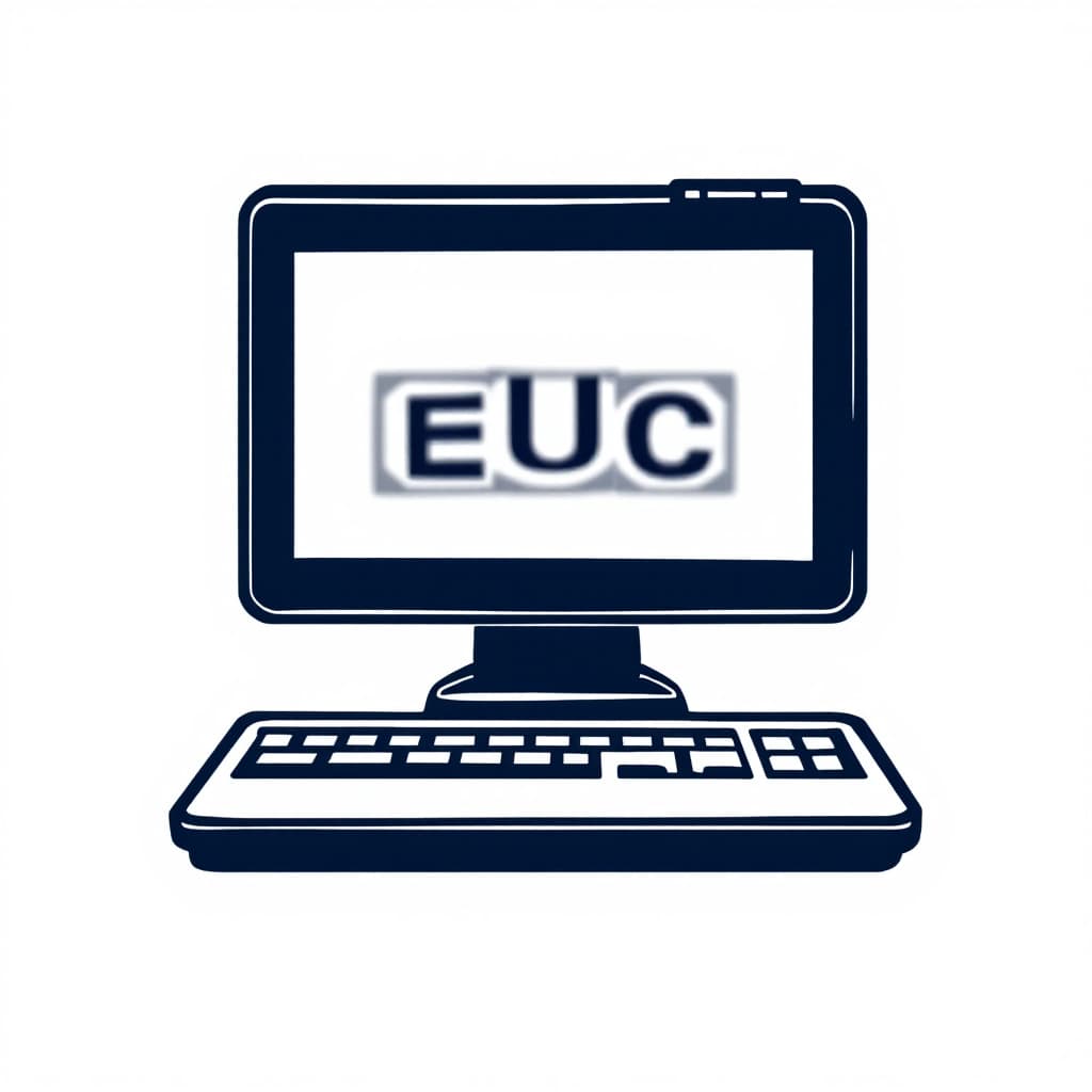 AI generated: I want a logo with EUC in it and End User Computing at the bottom, this is a IT related