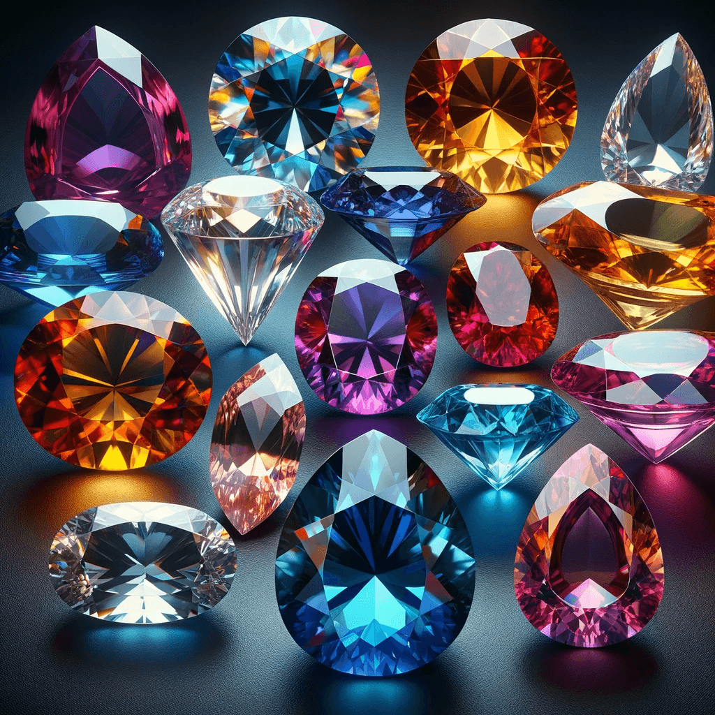 AI generated: Generate a captivating image showcasing a diverse array of gemstones with exceptional realism. Each ...