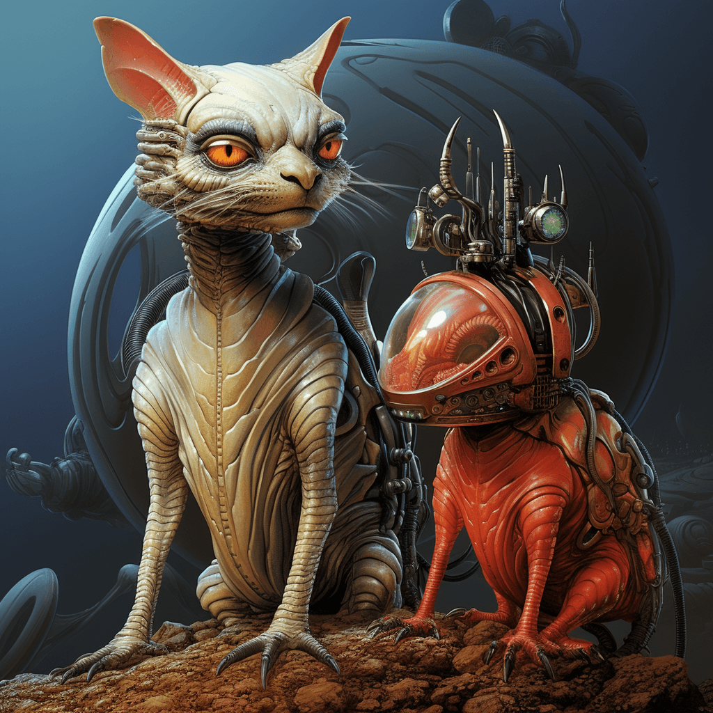 AI generated: alien pets