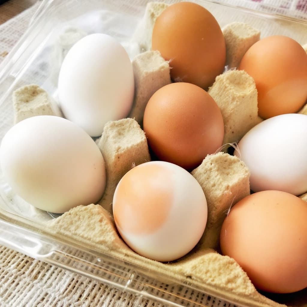 AI generated: huevos de codorniz en recipiente de vidrio



