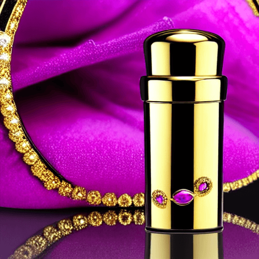 AI generated: The best image Beautifully crafted expensive upscale look eye catching bottle With name Enchanté Amo...
