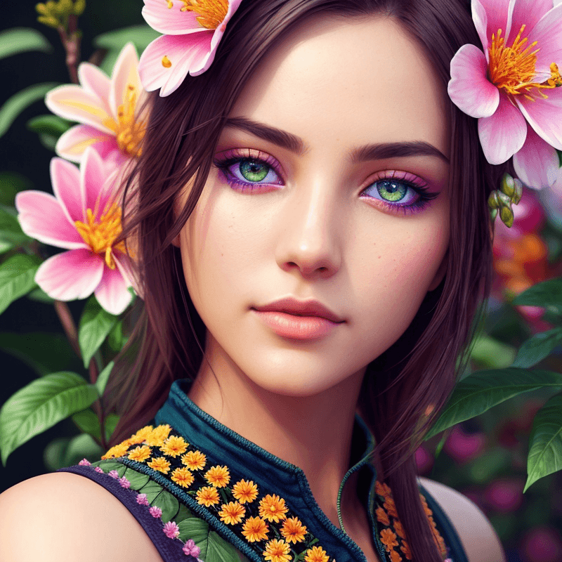 AI generated: trending on artstation, 8k, beautiful, extreme detail, colorful, vibrant, detailed eyes, a gardener ...