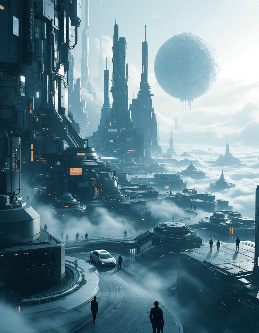 AI generated: A random strange image of a futuristic scenario in the style of Futuristic Grid Aesthetics futuristi...