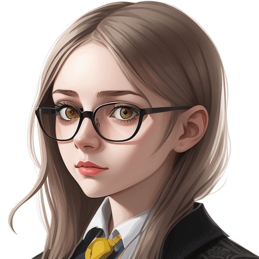 AI generated: portrait of a ukranian girl, with glasses, in the style of hyper-detailed illustrations, dynamic ske...