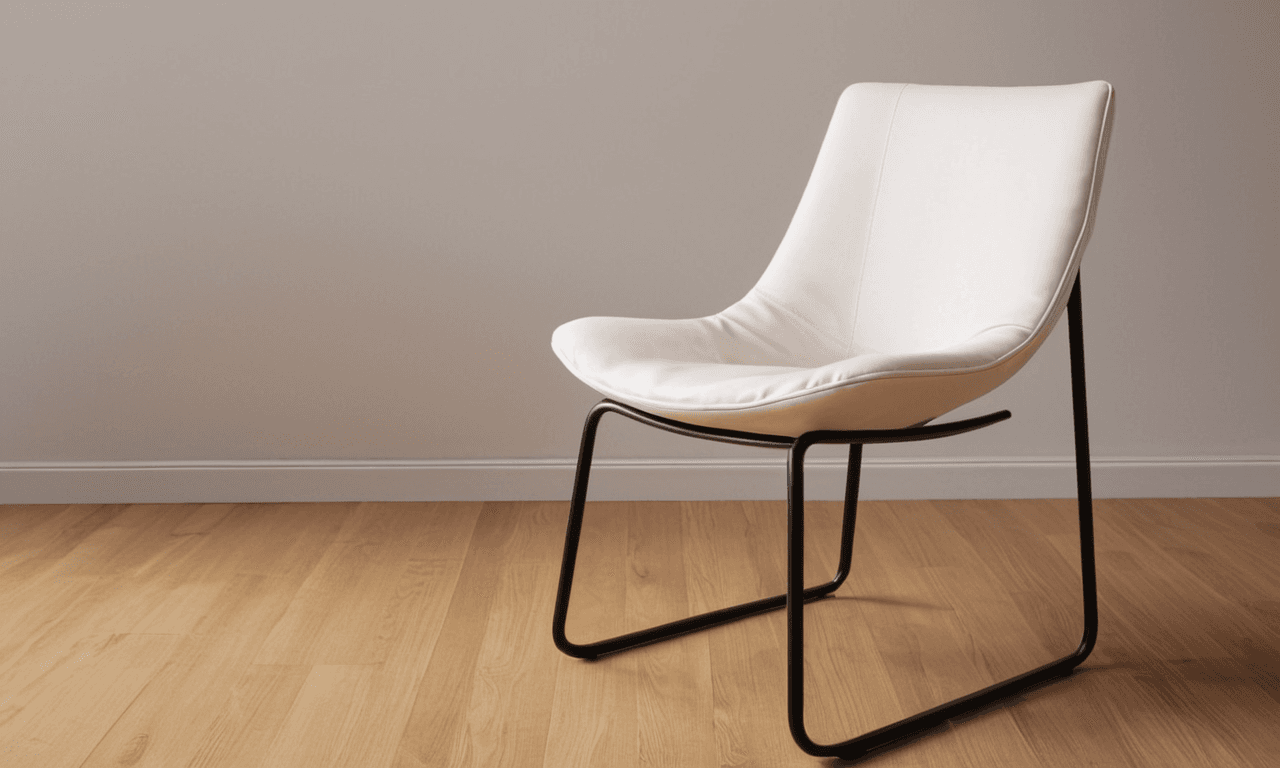 AI generated: Minimalistic modern stylish chair mockup on a minimalist background, with soft shadows and a touch o...