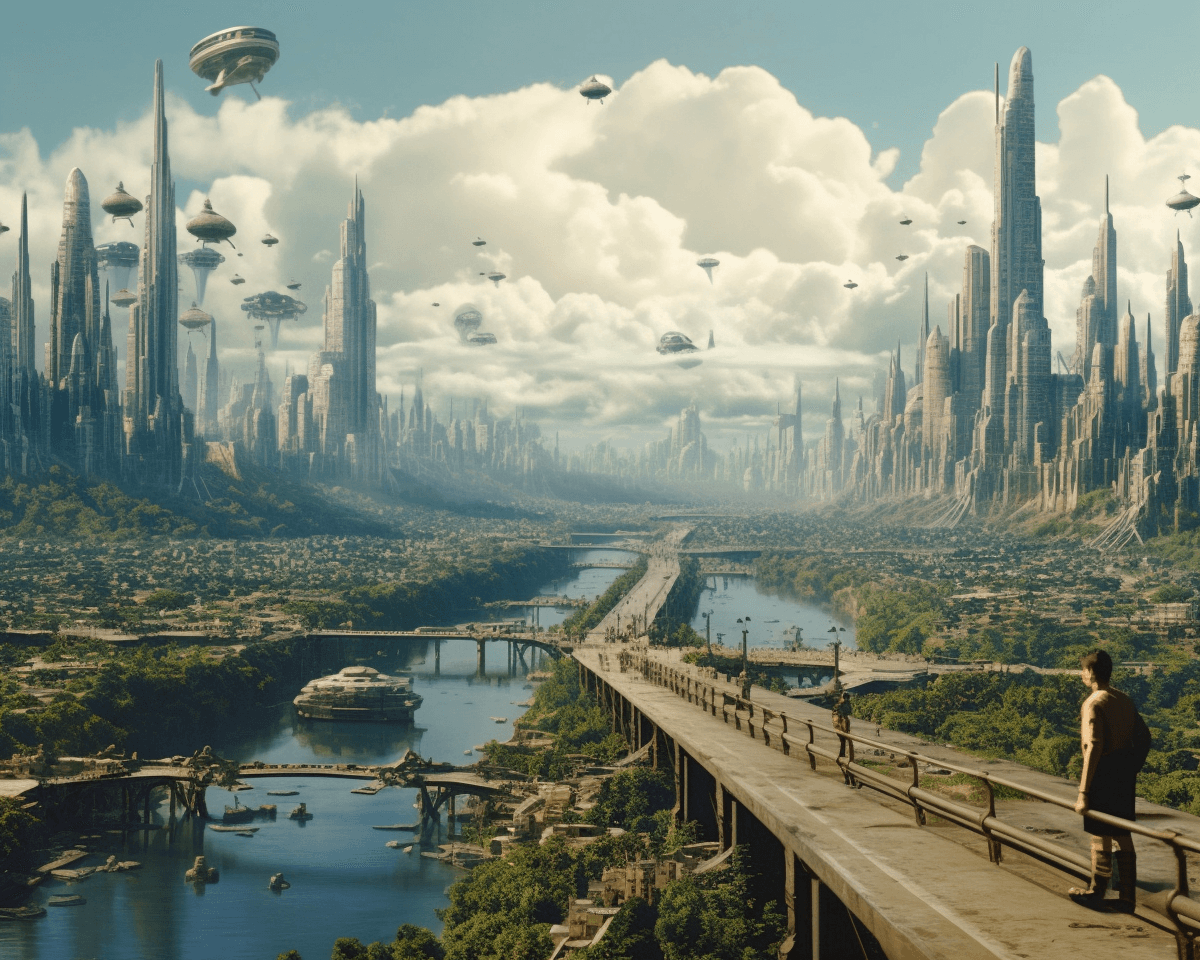 AI generated: How the world looks like in 100 years, 8k, --ar 5:4