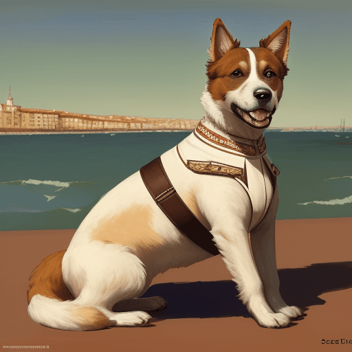 AI generated: PERRO AL ESTILO JOAQUÍN SOROLLA
