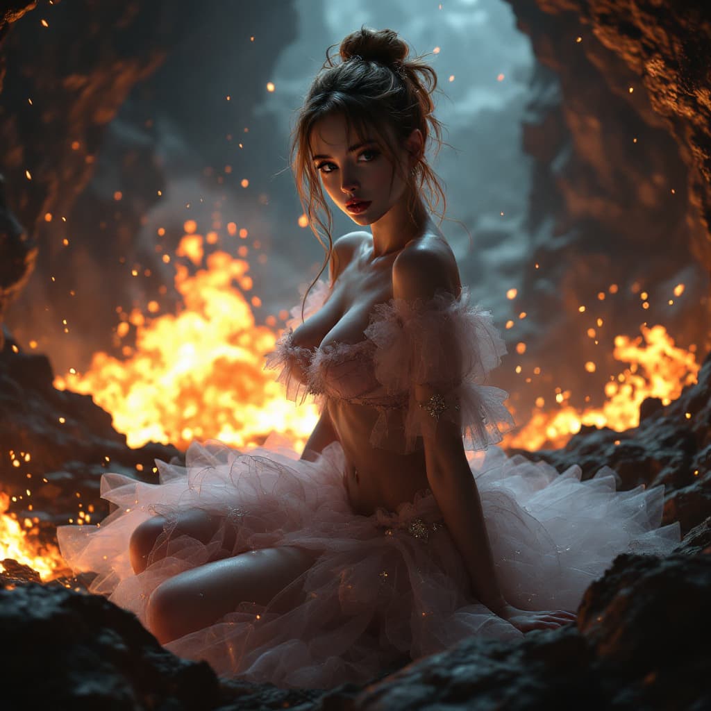 AI generated: Kyoto Animation stylized anime mixed with tradition Japanese artworks~Amber Laura Heard at modern cy...