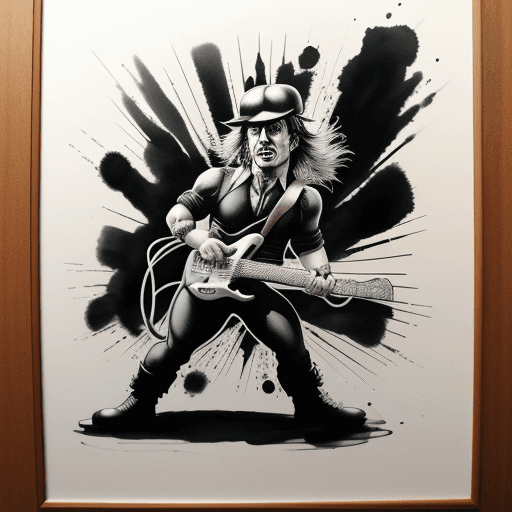 AI generated: INK PAINTING AC DC