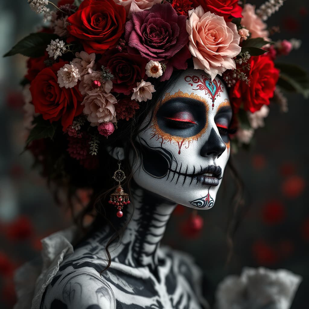 AI generated: day of the dead woman 