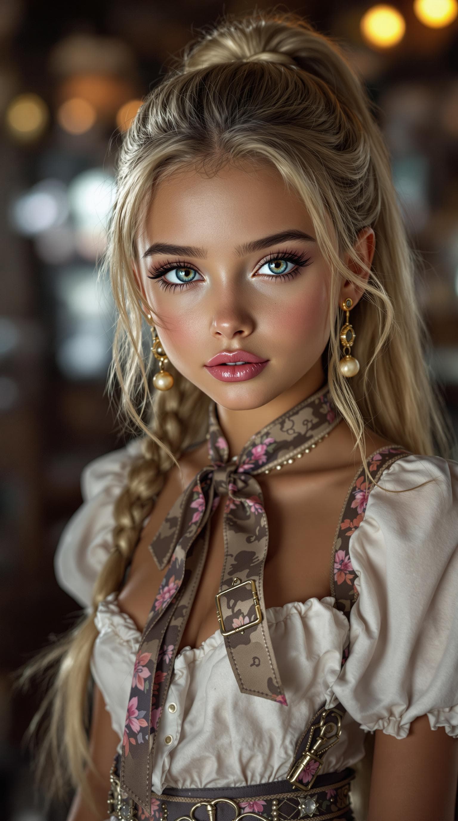 AI generated: a professional photo of a exceptionally beautiful girl in the world (age 9), (nine year old), highly...