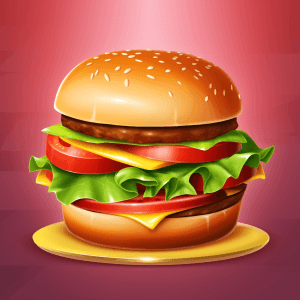 AI generated: An icon design, 3D, food icon, delicious, appetizing light, enticing feeling, vibrant colors, savory...