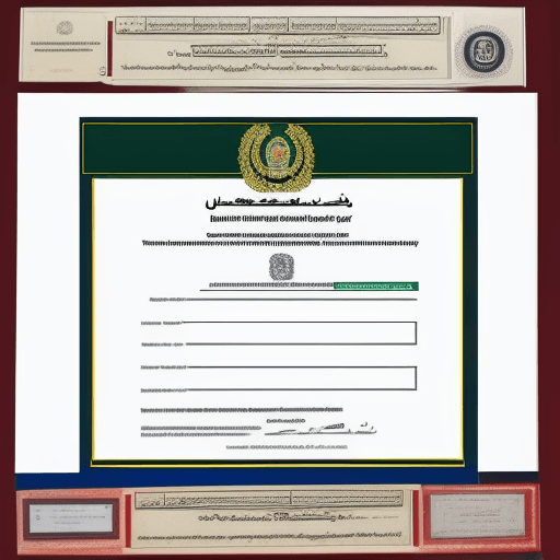 AI generated: Create a Banner of a Succession Certificate issued by NADRA (National Database and Registration Auth...