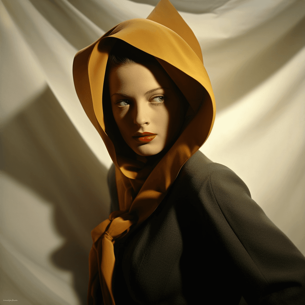 AI generated:  high fashion, woman, vogue, 1946 