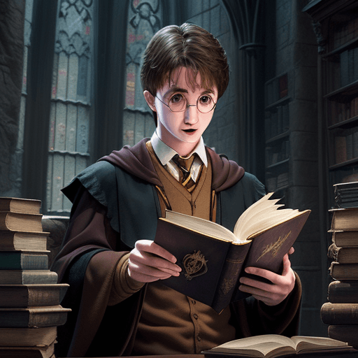 AI generated: make me a cover for harry potter book
