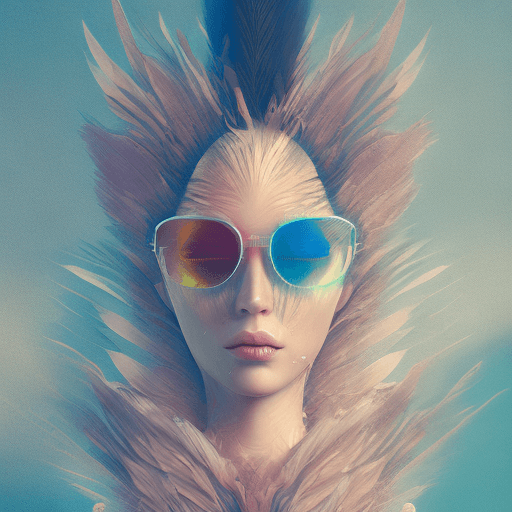 AI generated: The word: 'SUMMER',  3d rendered colourful feathered skin, delicate details, text, 3d text, psd, iso...