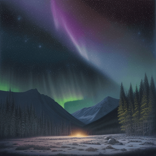 AI generated: Hyper realistic ground level watercolor of night sky phenomena, comet, supernova, constellation, tel...