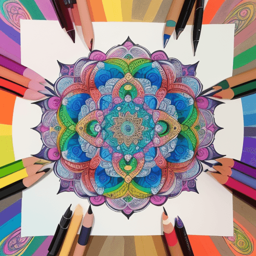 AI generated: A person sitting at a table, creating art:: Focus on a piece of paper, drawing with a pen:: Delicate...