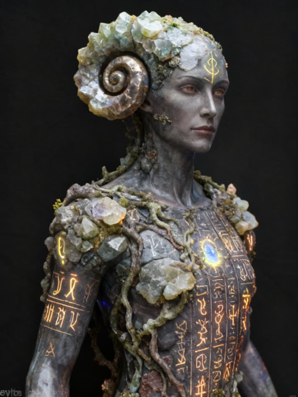 AI generated: Aevyrnian emissaries. These emissaries wear fashionable alien  Or’thiran mineral-forged helixes that...
