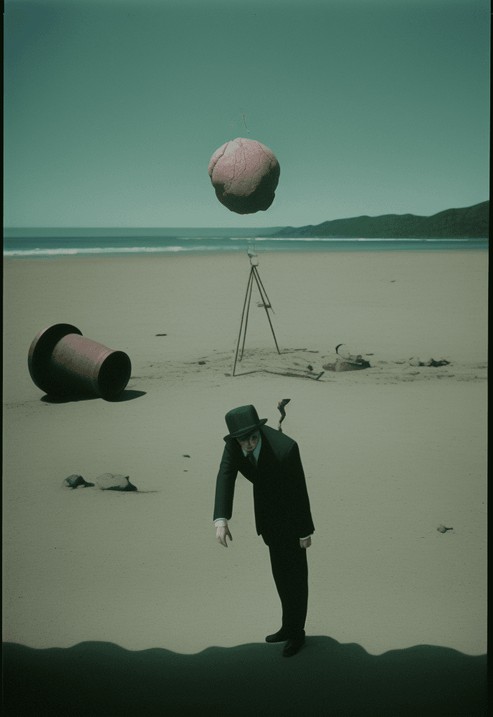 AI generated: bizarre absurdism, strange elements movie scene still, expired film , 35 mm, Kodak --style cKHiMGALn...