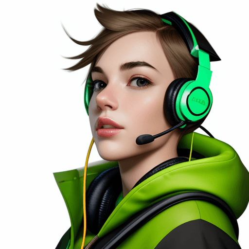 AI generated: duck with gaming headset