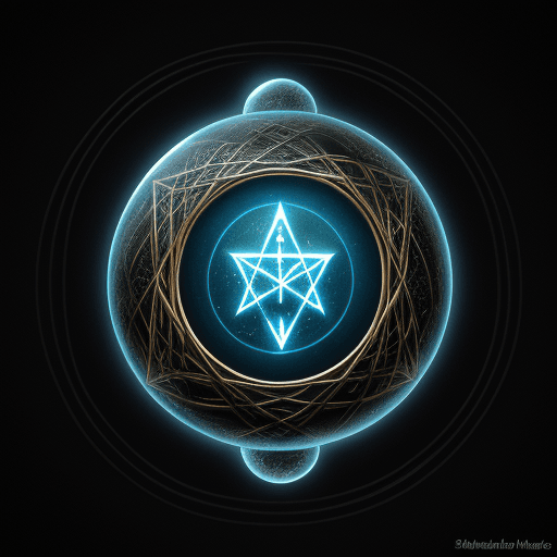 AI generated: draw me a magical sphere near which runes from Scandinavian mythology fly