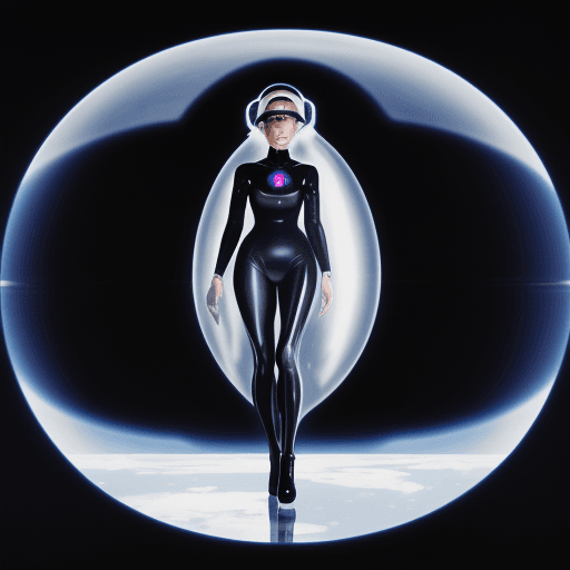 AI generated: une femme dans un univers futuriste




