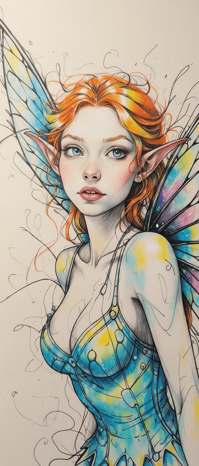AI generated: a masterpiece interpretative rough pencil sketch in the intricate and whimsical art style of Brian F...