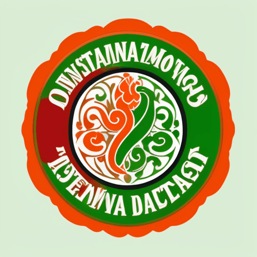 AI generated:  logo of a cuisine company which name is Gastronomia Deliciosa, using red, light green and orange