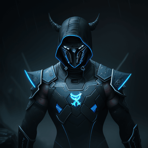 AI generated: (Lin Kuei Grandmaster Cyber Sub-Zero With Cyber Scorpion in The depths of hell)cyber punk night, bla...