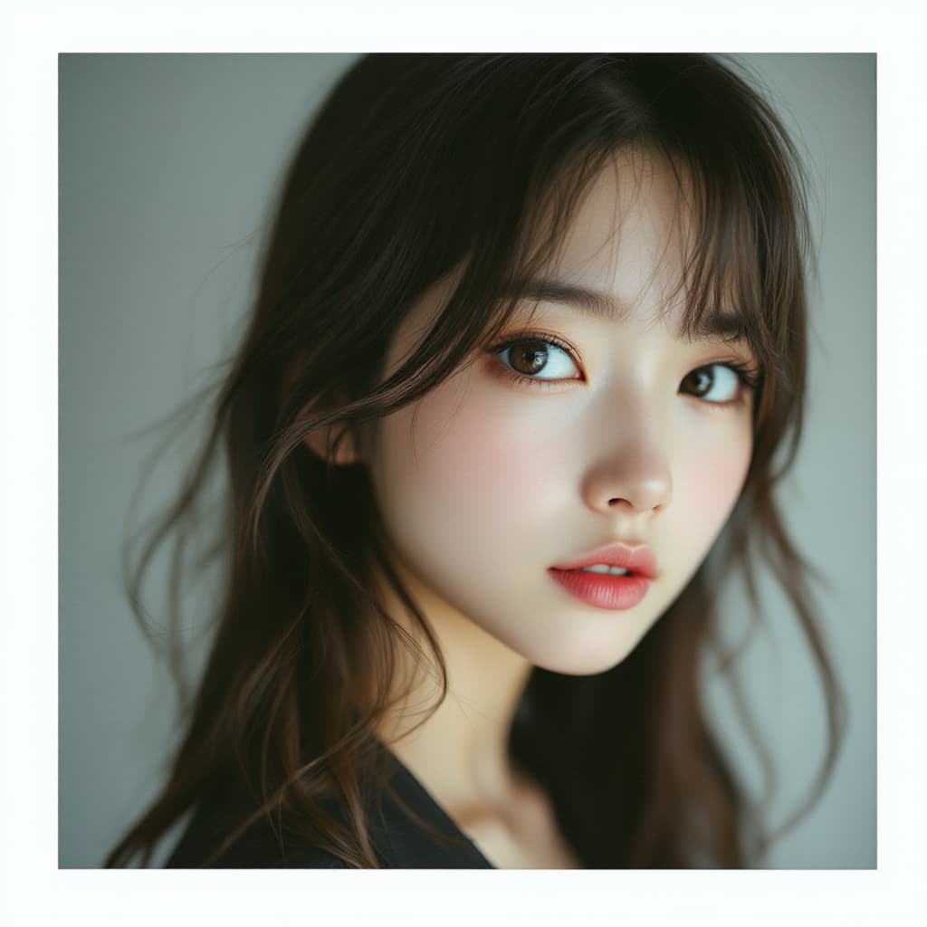 AI generated: Japanese girl, 18-21 years old, brown hair, high-quality photo portrait, shot on a Polaroid camera, ...
