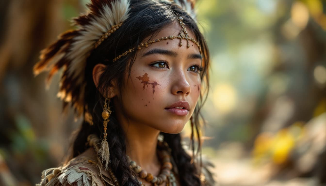 AI generated: Native American girl
