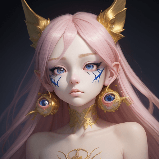 AI generated: beautiful, cute, mysterious. perfectly beautiful twist, astonishing, amazing, golden. anime, symmetr...